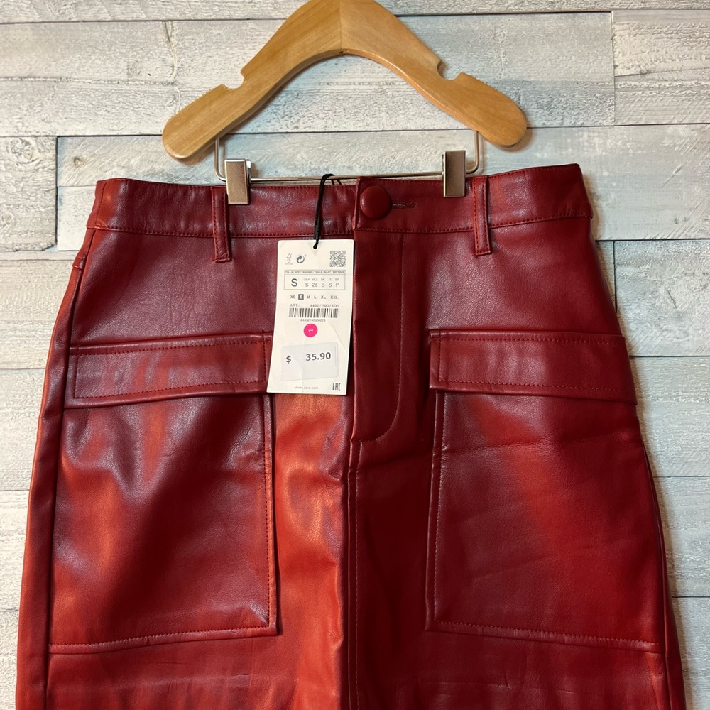 Red leather, small Zara